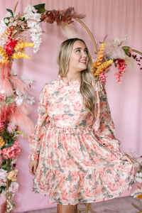 Vintage Rose Mini Dress