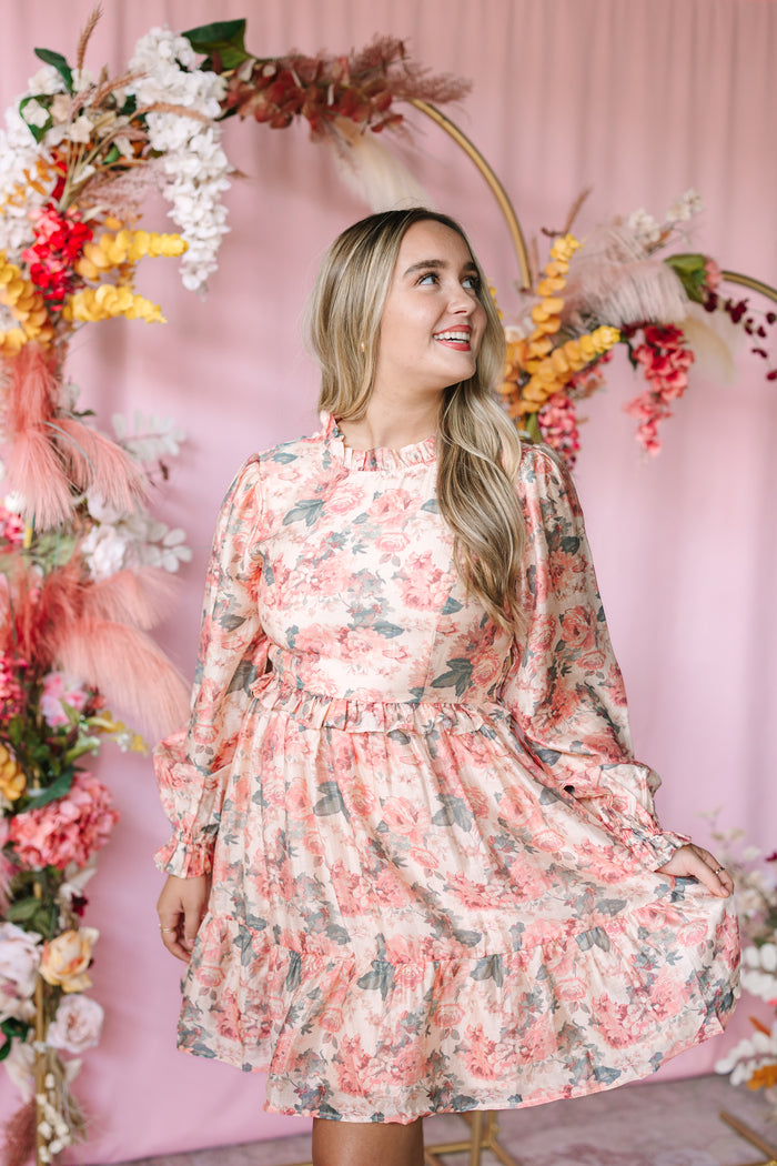 Vintage Rose Mini Dress