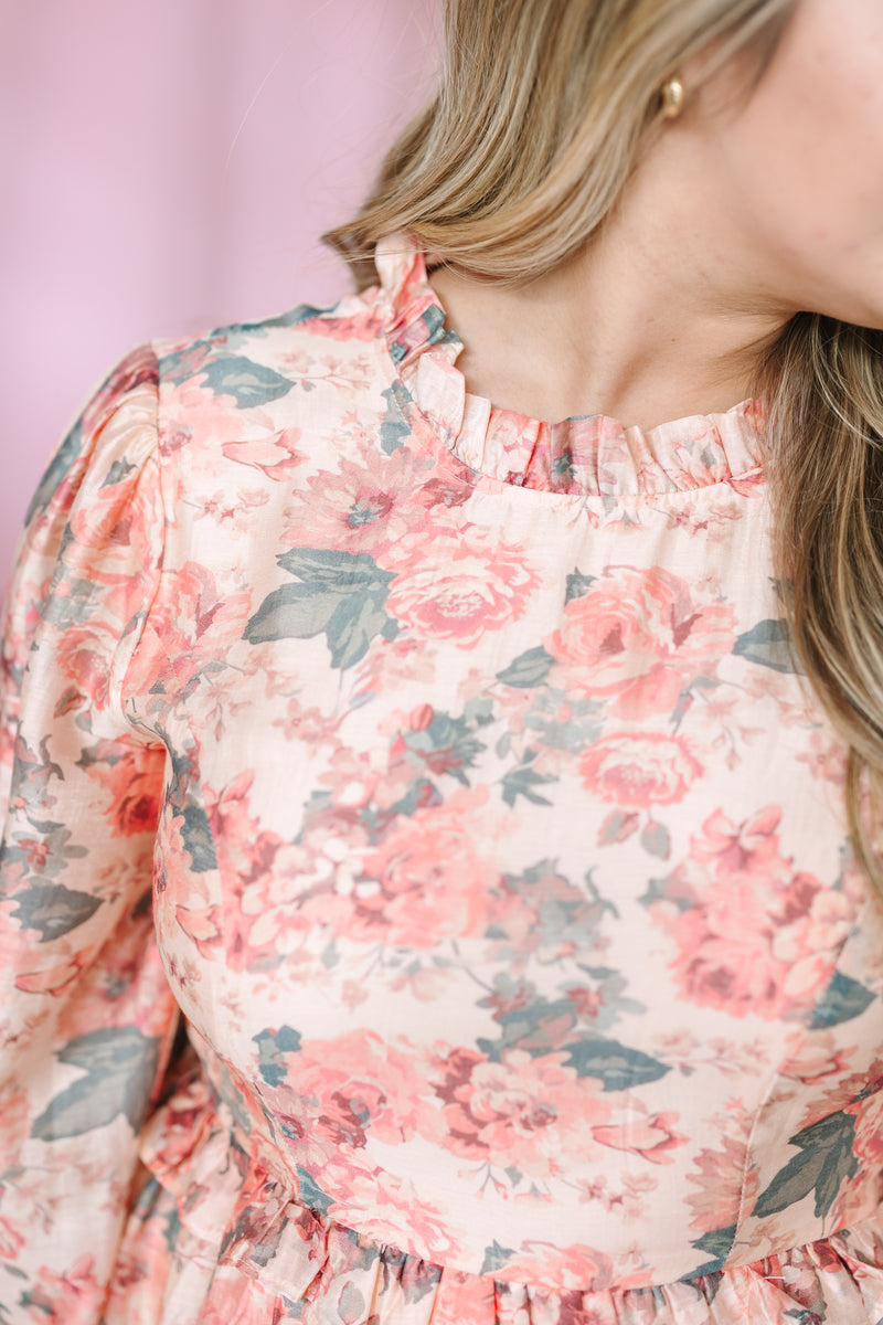 Vintage Rose Mini Dress