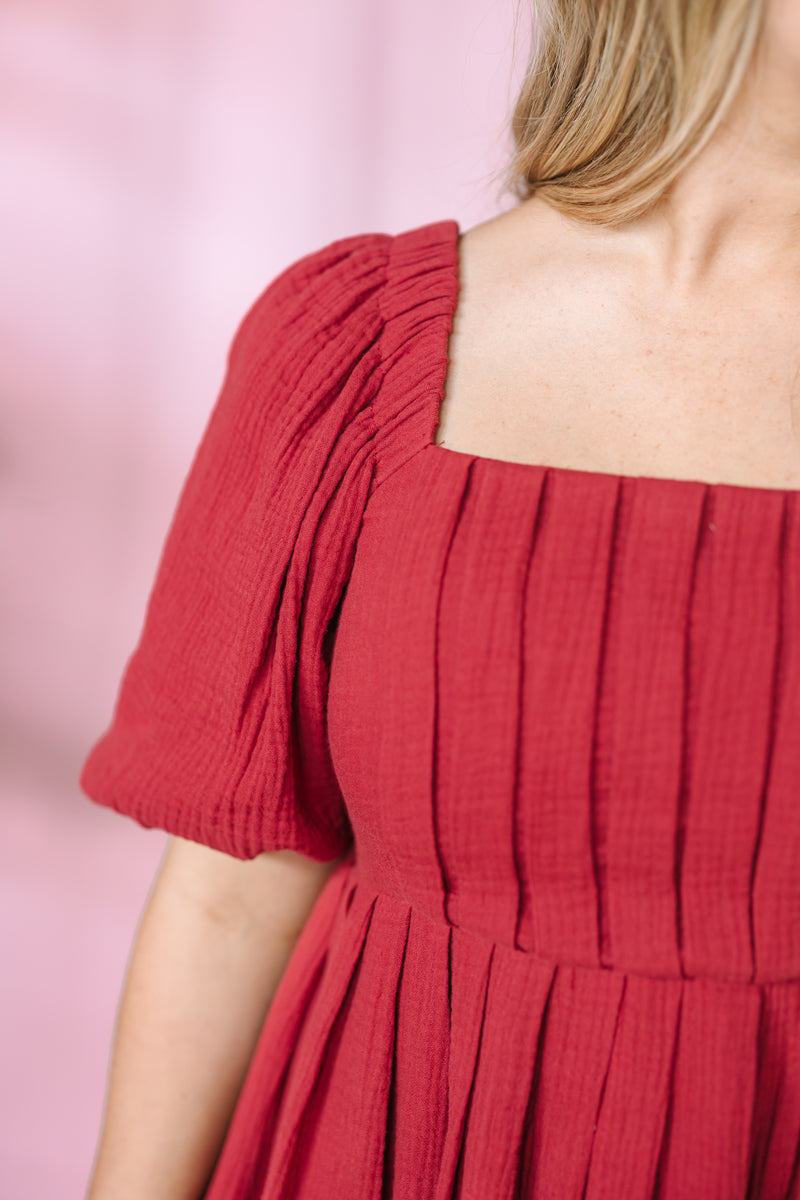 Cranberry Mini Dress
