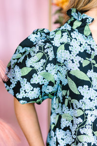 Floral Jacquard Mini Dress