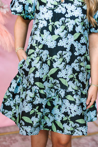 Floral Jacquard Mini Dress