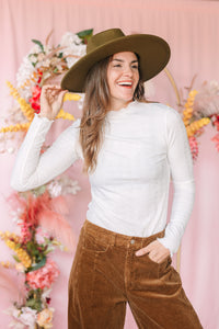 Ivory Mock Neck Top
