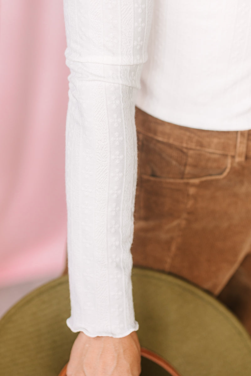 Ivory Mock Neck Top