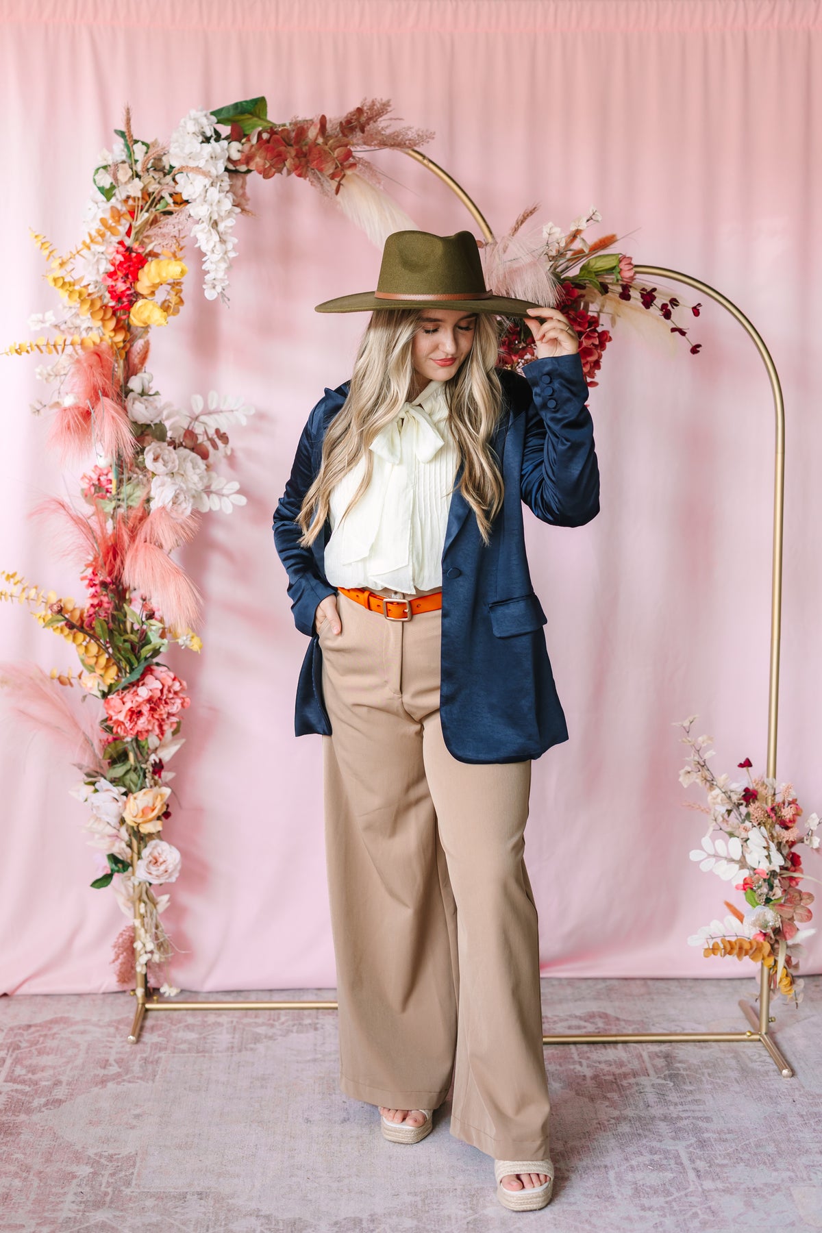 Cream Pintuck Blouse