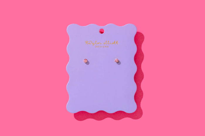 Ella Pink Stud Earrings