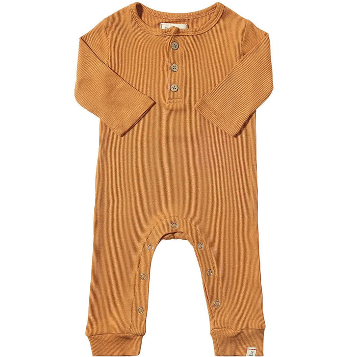 Burnt Orange Mason Rib Romper