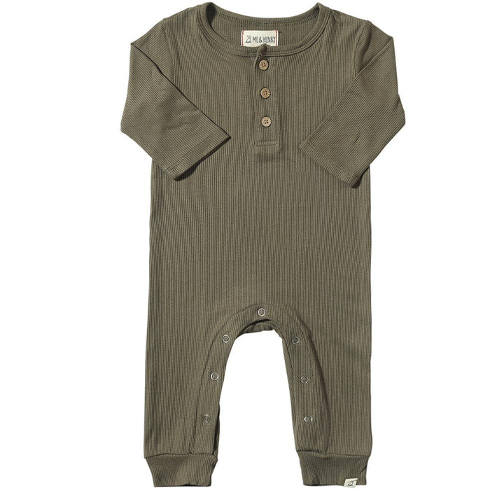 Green Mason Rib Romper
