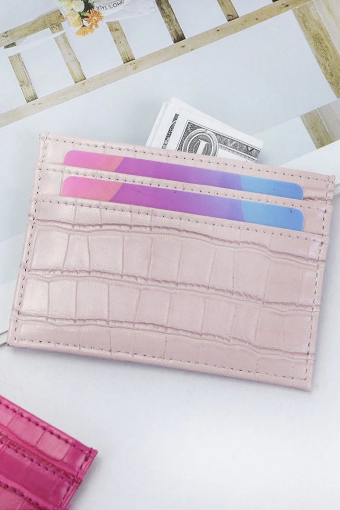 Croc Pattern Card Holder