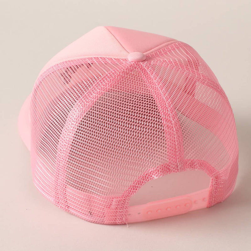 Merry  Embroidery Mesh Back Trucker Hat