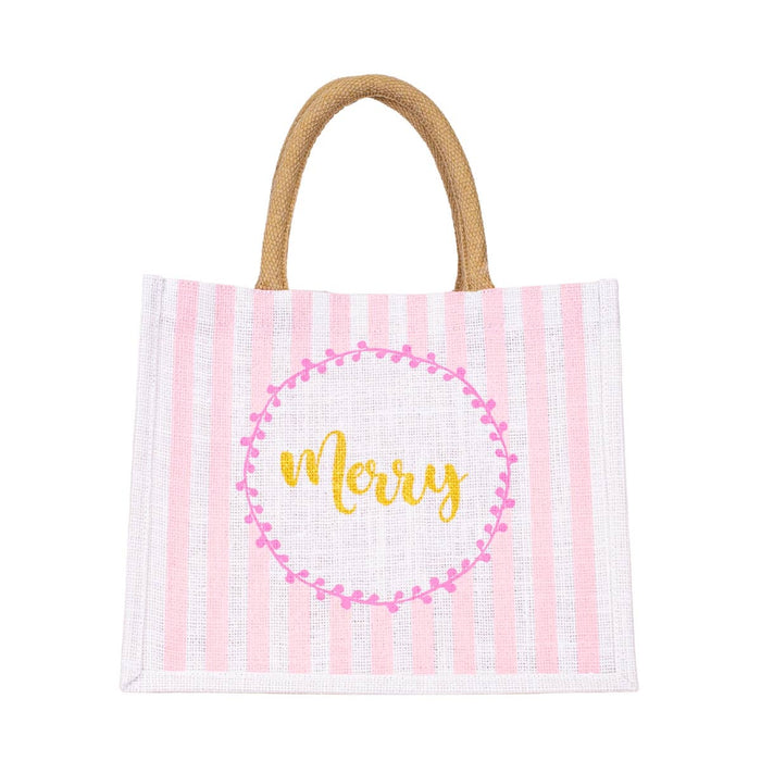 Merry Stripe Gift Tote