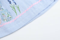 Blue Bunnies Seersucker Yoke Dress