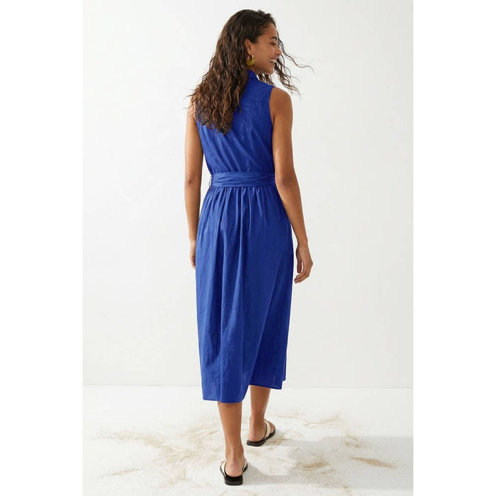 Blue Sleeveless Maxi Dress