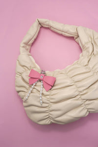 VEGAN LEATHER BOW KEYCHAIN
