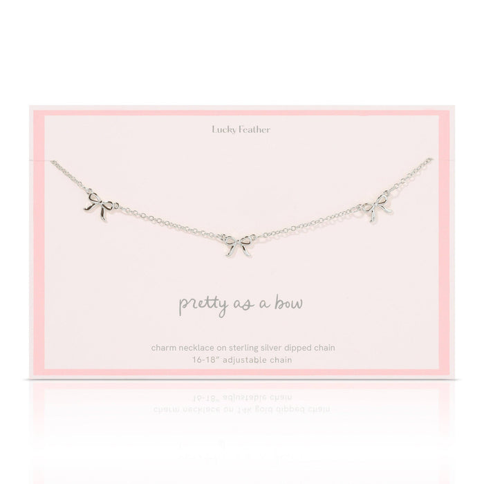 Beautiful Bows - 3 Bow Necklace - Silver