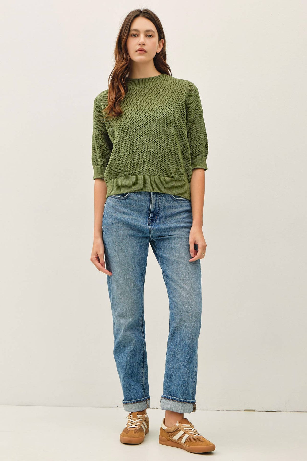 Green Crochet Sweater