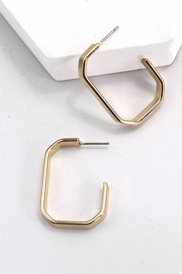 Large Geo Shape Hoop Earrings