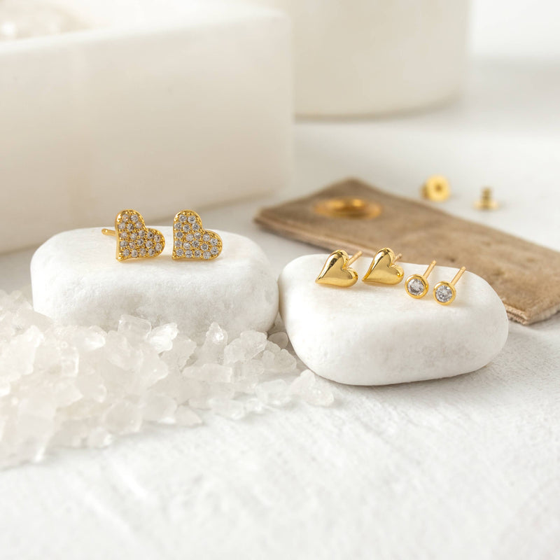 Heart Velvet Stud Gift Set