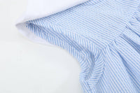 Blue Bunnies Seersucker Yoke Dress