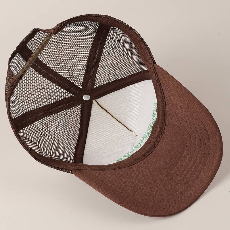 Merry  Embroidery Mesh Back Trucker Hat
