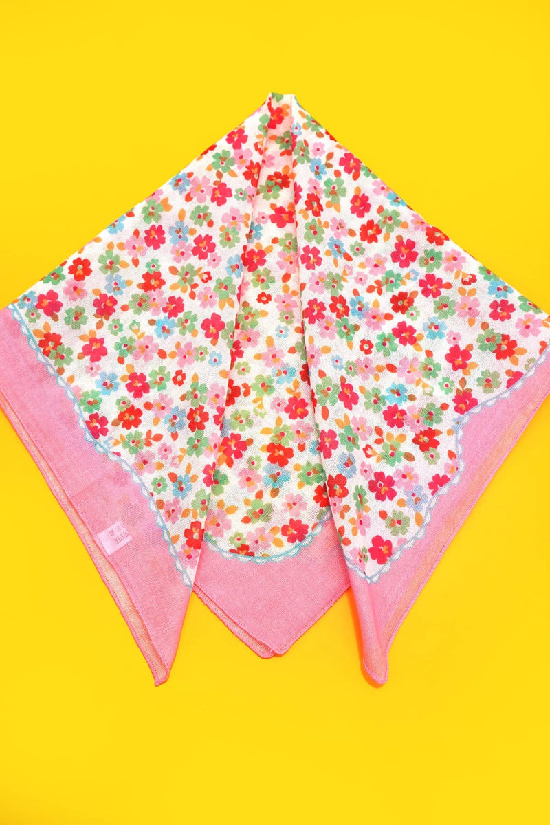 DITSY PRINT SILKY FEELING BANDANA SCARF