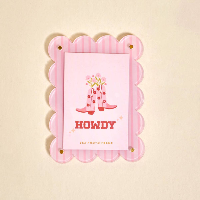 Mini Acrylic Picture Frame Magnet–Cowgirl Boots