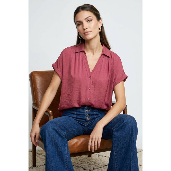 Berry Short Sleeve Blouse