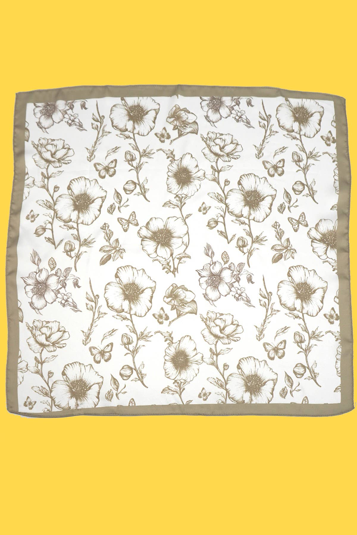 PETITE FLOWER PRINT SILKY FEELING BANDANA SCARF