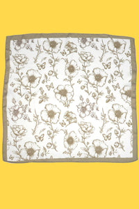 PETITE FLOWER PRINT SILKY FEELING BANDANA SCARF