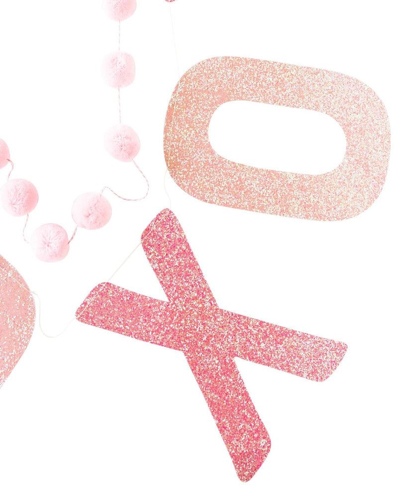 XOXO Glitter Banner Set