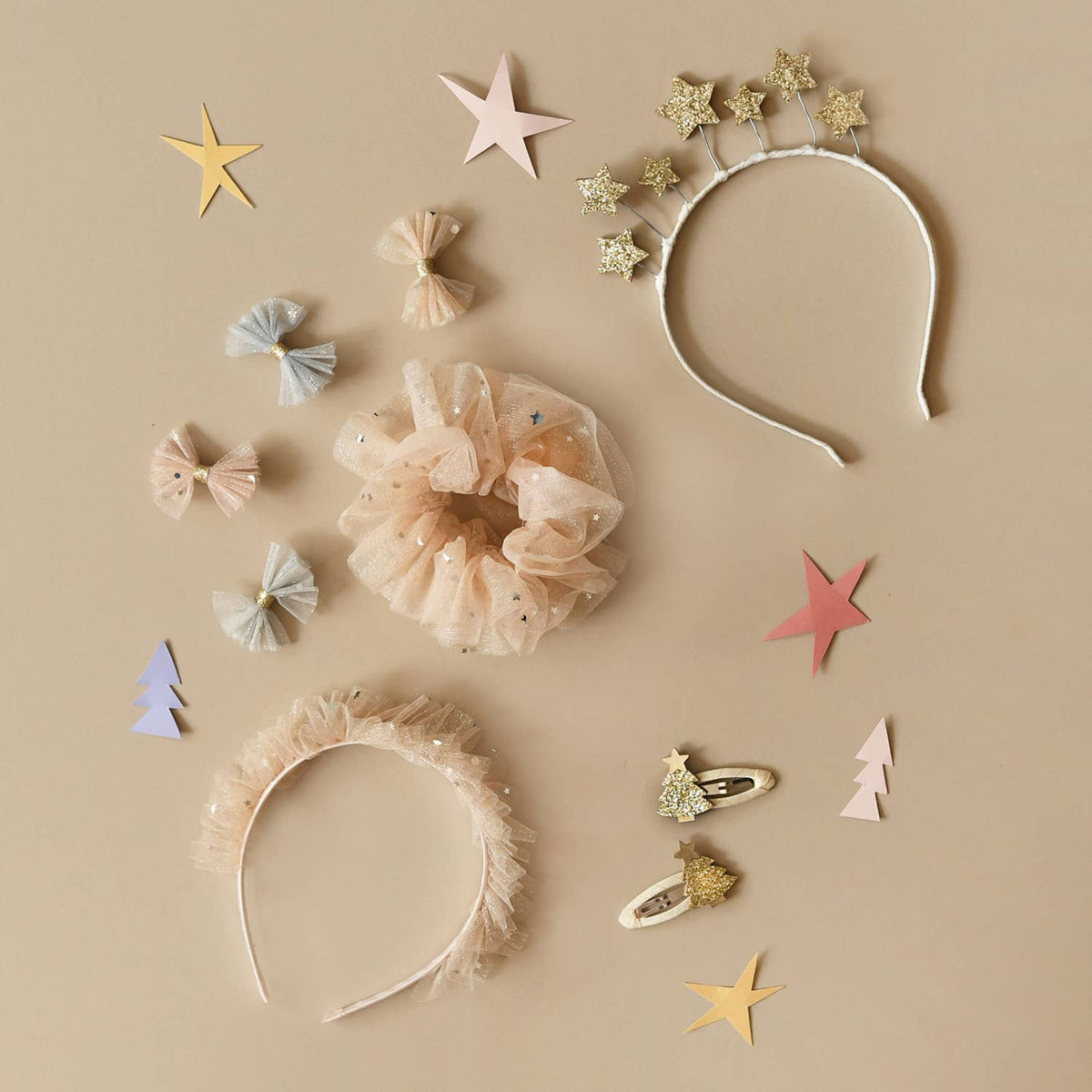 North Pole Christmas Tree Hair Clips