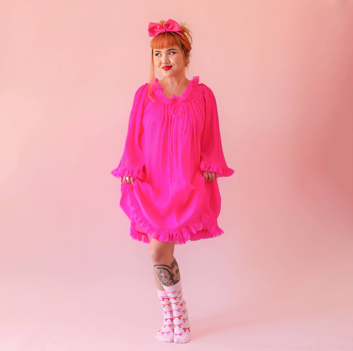 Holiday Bow Crew Socks