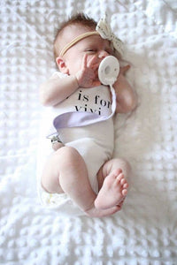 Ali+Oli Linen Pacifier Clips (Flamingo)