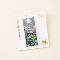 Jolly Sprig Green Tumbler Lid Tag