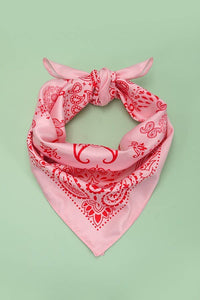 Pink/Red Paisley Bandana Scarf