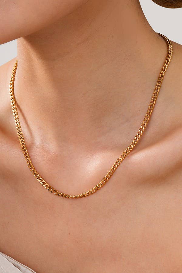 STAINLESS STEEL WATERPROOF TARNISH FREE NECKLACE | 40NK318