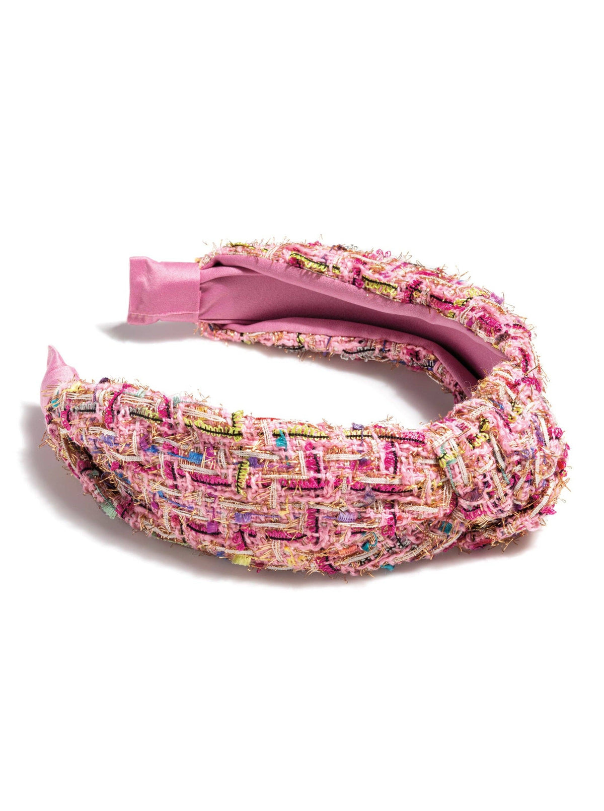 KNOTTED BOUCLE HEADBAND, PINK