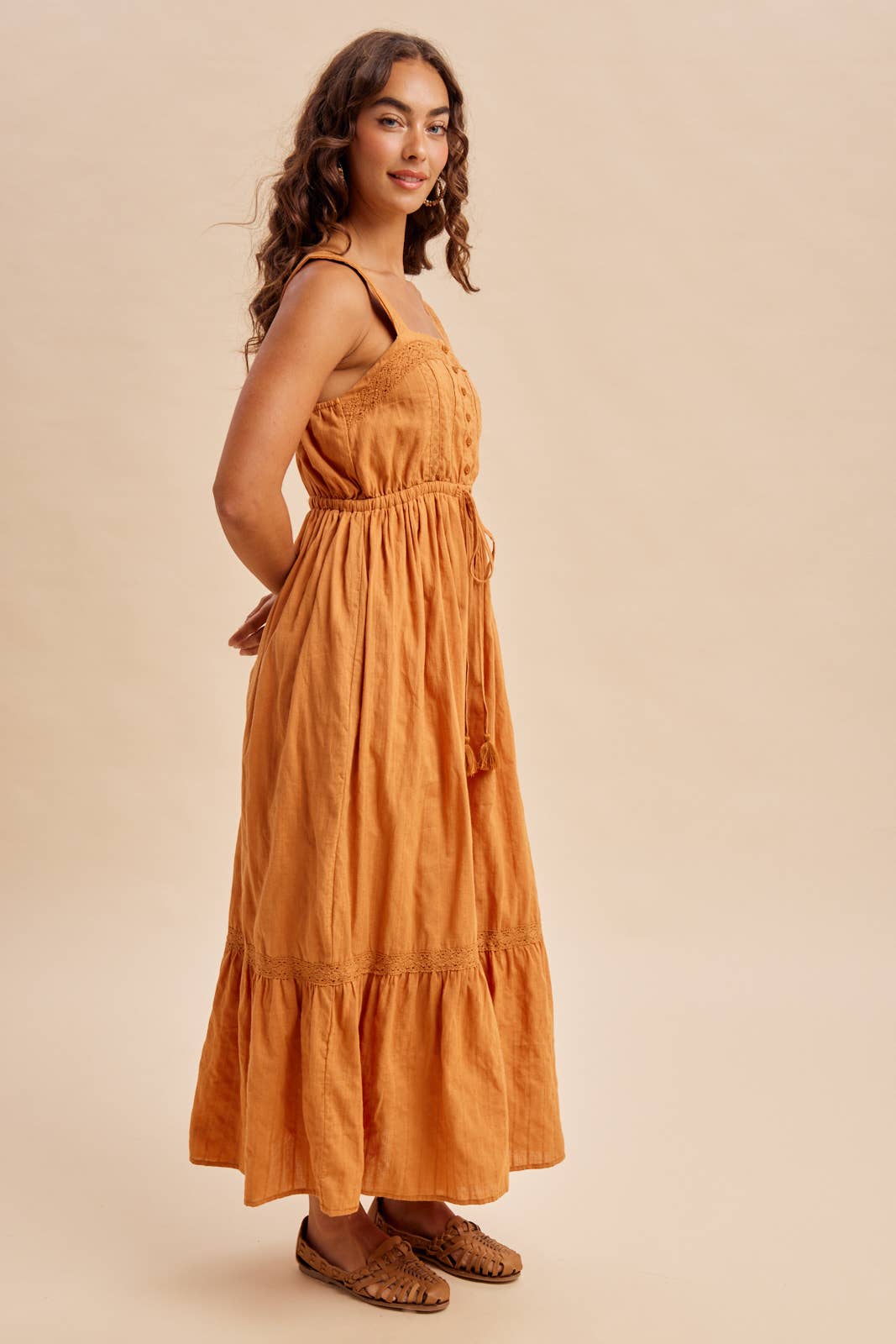 Orange Spice Midi Dress