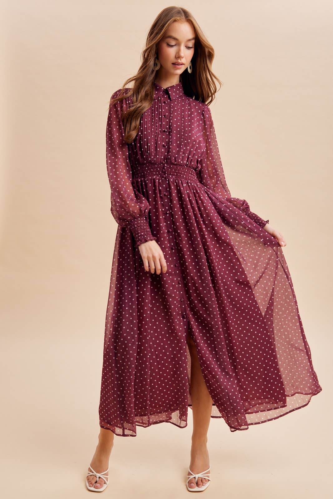 Mulberry Polka Dot Maxi