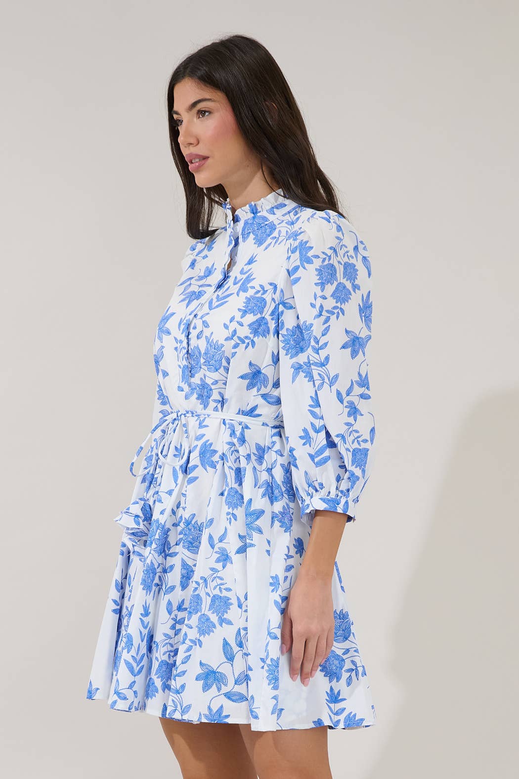 Bluebell Mockneck Godet Dress