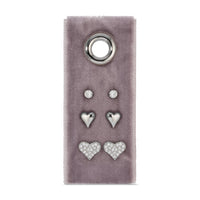 Heart Velvet Stud Gift Set