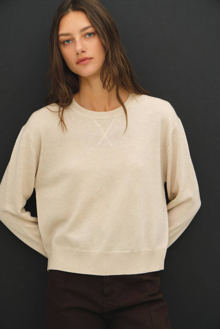 Oatmeal Crew Sweater