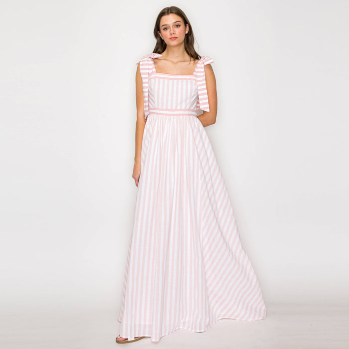 Pink Stripe Maxi Dress
