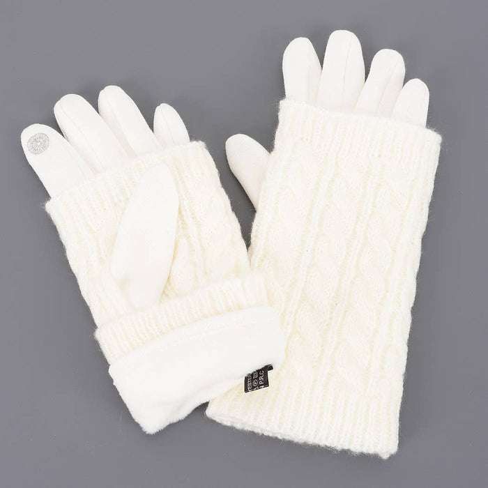 Polyester Fleece 2pcs Knitted Gloves