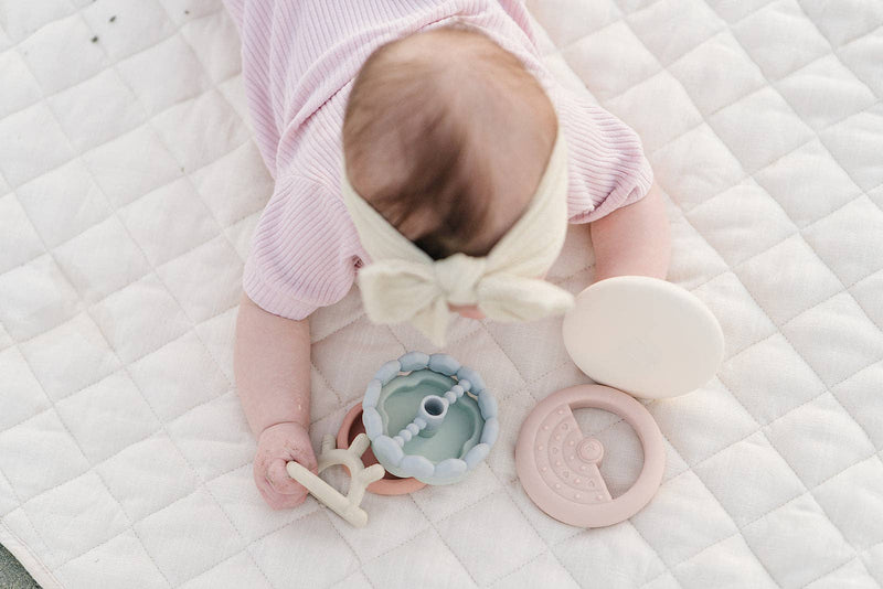 Classic Silicone Stacking Teething Ring Toy 