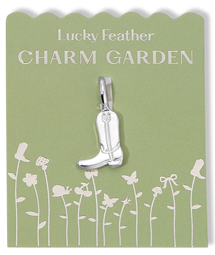 Silver Cowboy Boot Charm