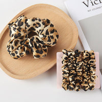 Leopard Assorted Hair Claw Clip Scrunchies Set