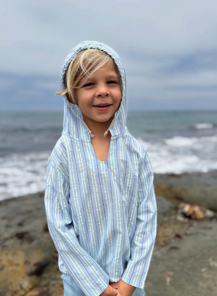 Chambray/Blue Striped Top