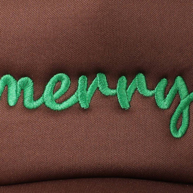 Merry  Embroidery Mesh Back Trucker Hat