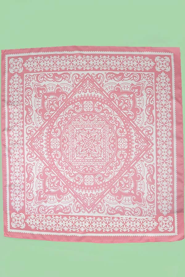 Pink Paisley Bandana Scarf